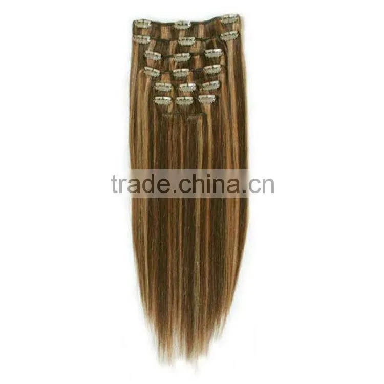 100% brazilian hair clip-on hair extension