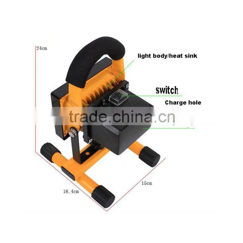 H02 Super bright LED portable work light,10W Rechargeable Led Flood Light