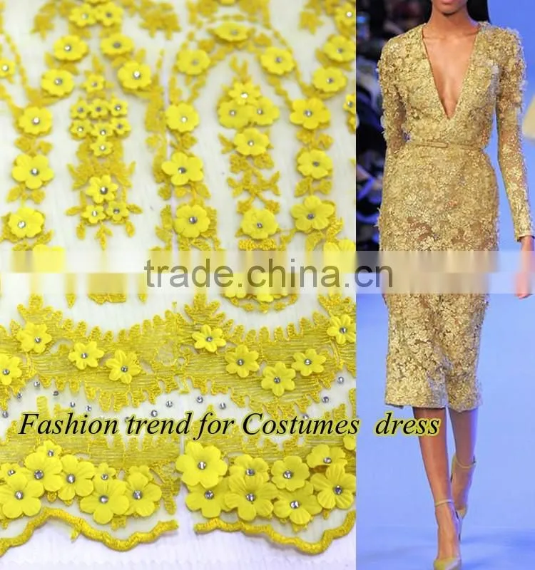 Wholesale Fancy sequins lace fabric for bridal and girls dress white sequined mesh lace french net lace textile