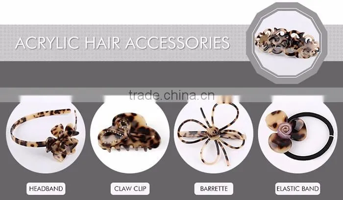 Acetate plastic hair hair round bundle of hair elastic rubber band