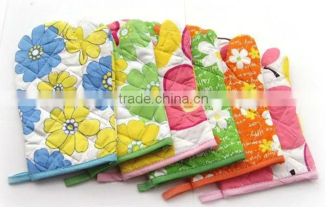 full color printing cotton Oven mitten