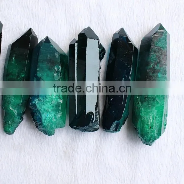 rainbow aura quartz points crystals healing stones