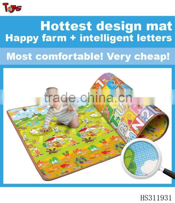 2 sides printing cheap crawl waterproof baby play mat