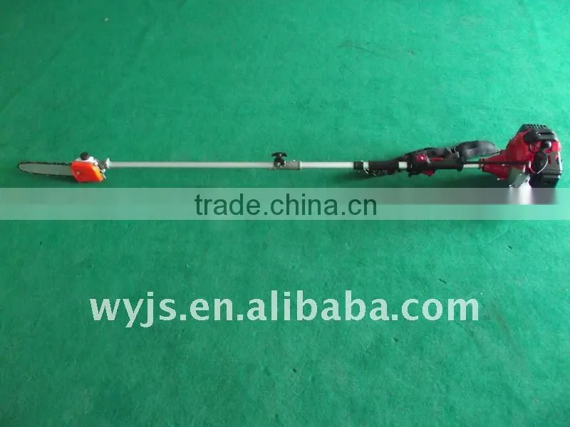 Long pole gas chain saw