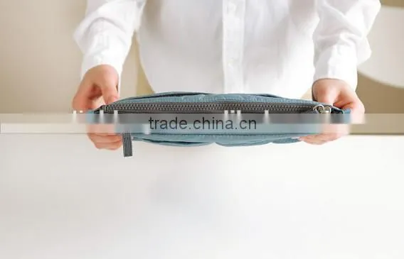 Double Zipper Multifunctional Toiletry Fashion Nylon Cosmetic Travel Bag