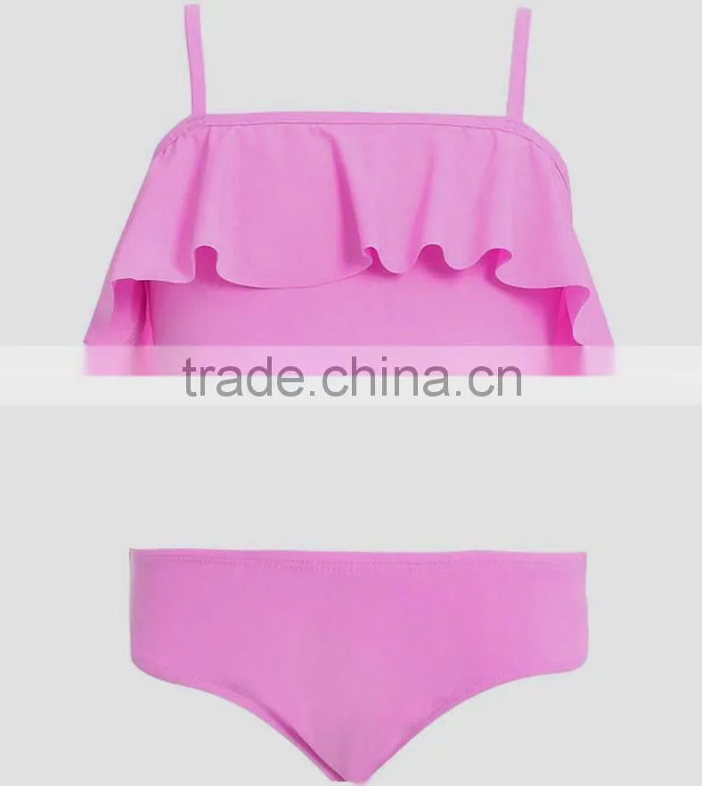 Comfortable nylon big flounce importers lovely girls 7-16 swimwear for kids