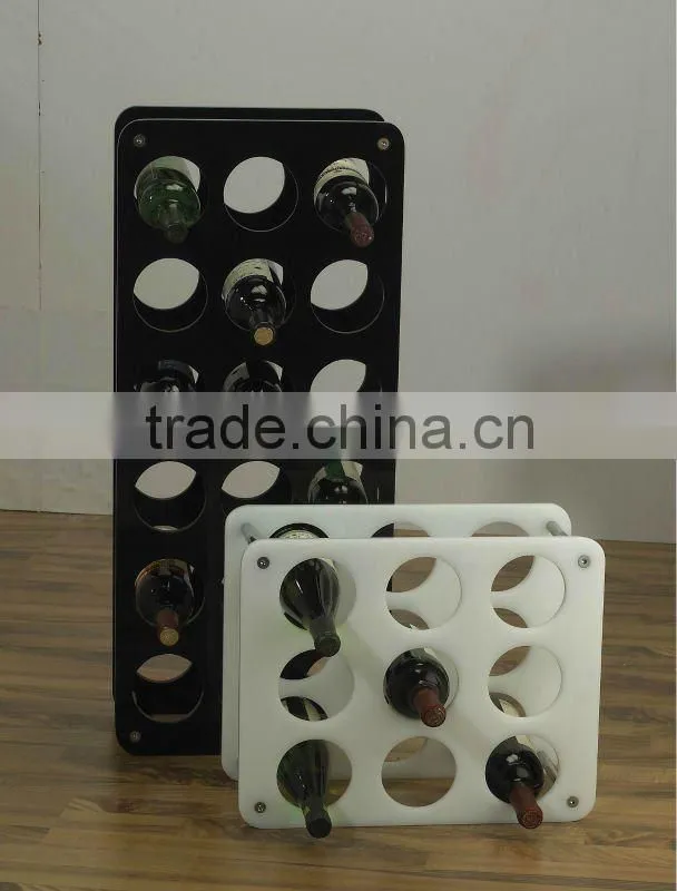 2012 Best Selling Unique Transparent Acrylic Wine Rack HM-S48
