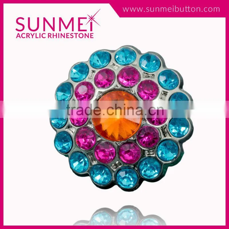 Fashion Style Shinny Rhinestone Garment Accessories Button Earrings