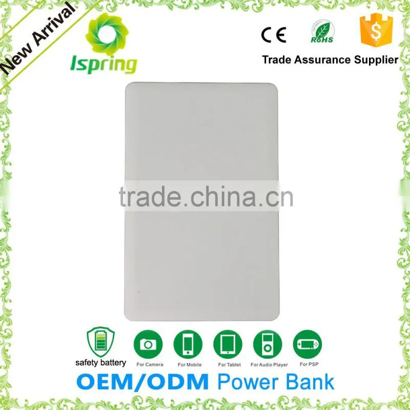 2016 newest Ultra Slim power bank,Credit card power bank 2500mah for Smartphone