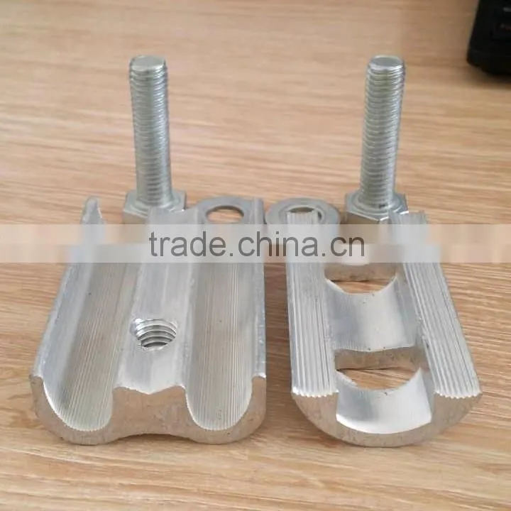 Parallel Groove clamps / wire groove connector / guy cable pg Clamp with two bolts overhead cable clamp