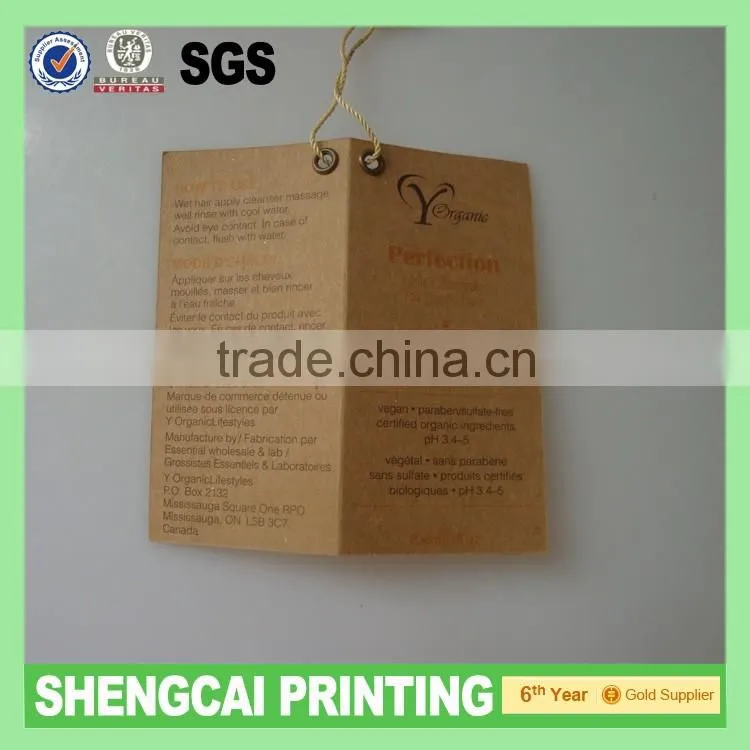 Hot sale custom printed paper garment tags