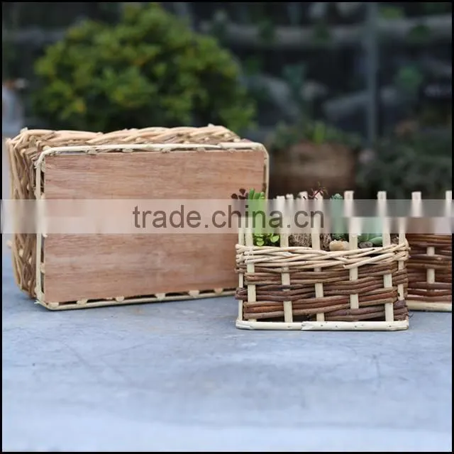 handled colorful weaving large wicker baskets