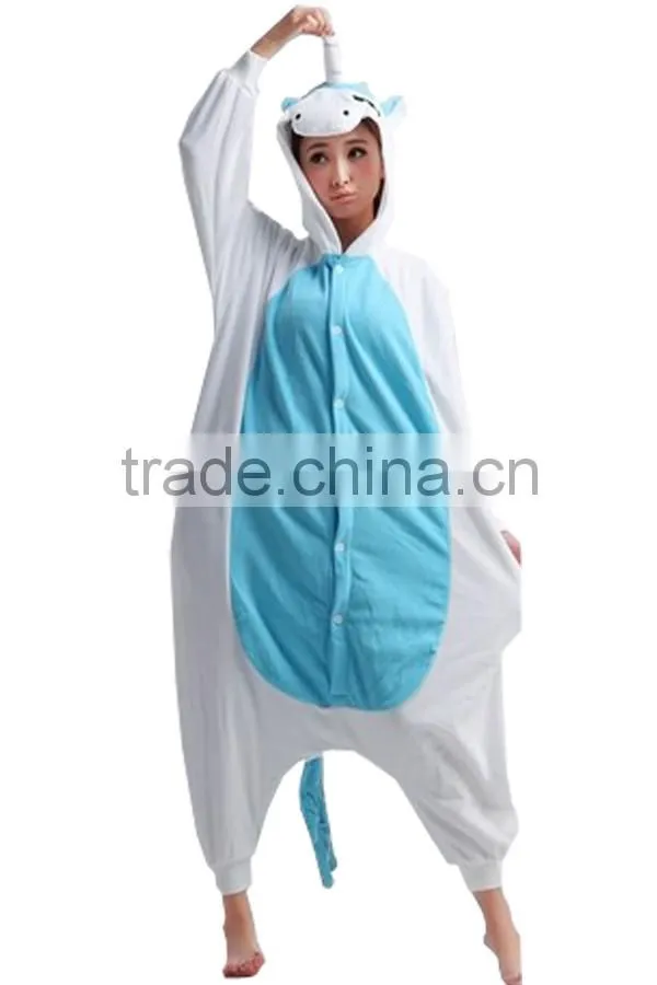 New Legendary Blue Unicorn Adult Animal Full Body Pajamas Party Costume