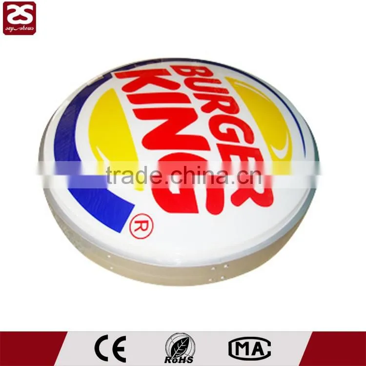 Wall Mounting advertising outdoor round led lightbox signs