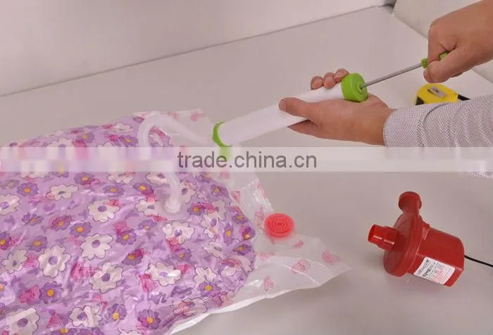2014 New Small Space Saver Printed Vacuum Storage Bags 50cm*70cm for Clothes Blankets