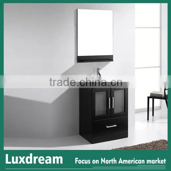 30" charcoal solid wood leg USA bathroom vanity