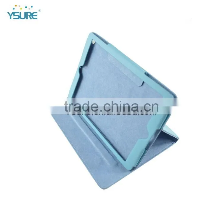 Light Blue Quilted Leather Case for Apple iPad Air with Stand