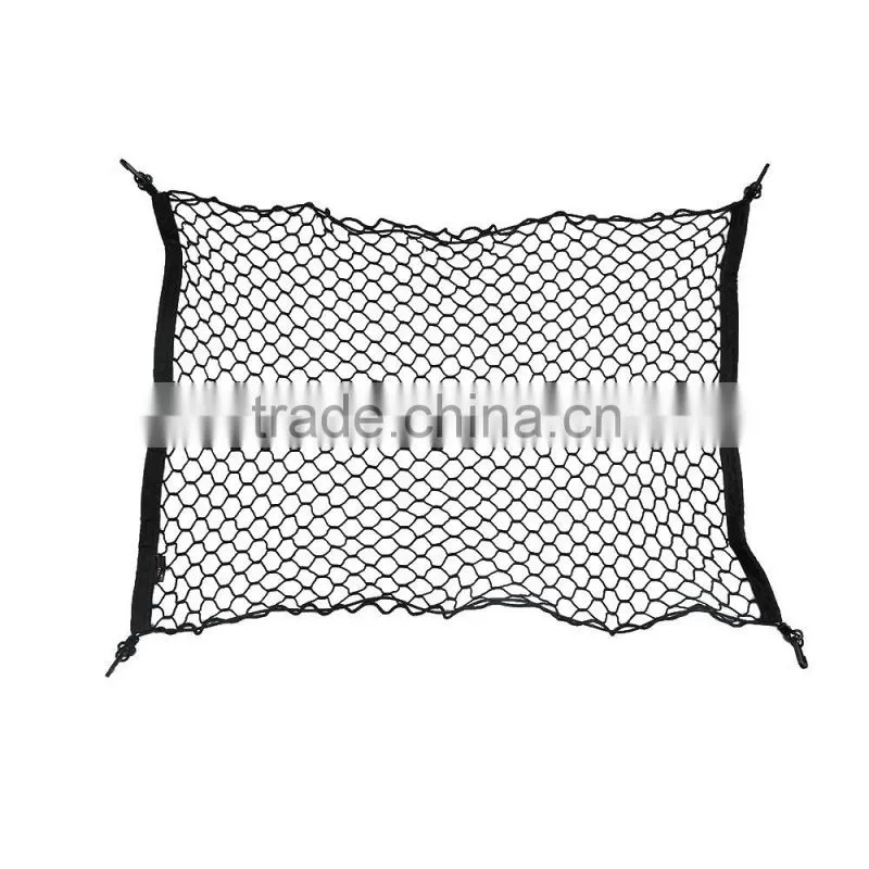 100 * 70cm Car Trunk Interior Mesh Net Storage Bag Luggage Holder with 4 Hooks