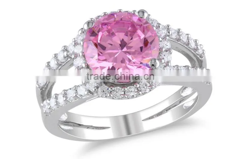 Factory supplier 925 silver cz ring, solid big stone engagement ring