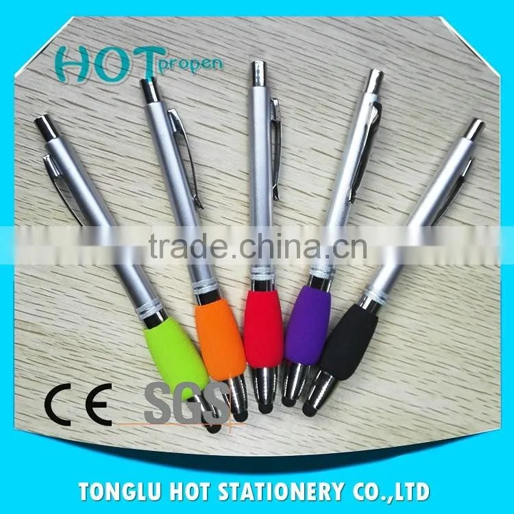 Dubai wholesale market EVA soft grip retractable plastic stylus pens
