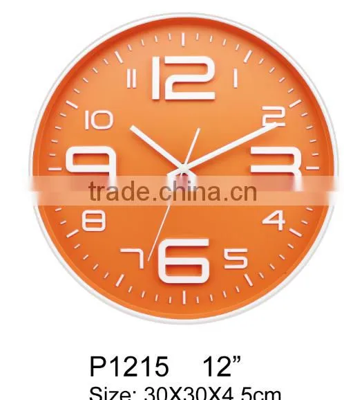 hot selling high quality 3D plastic wall clock