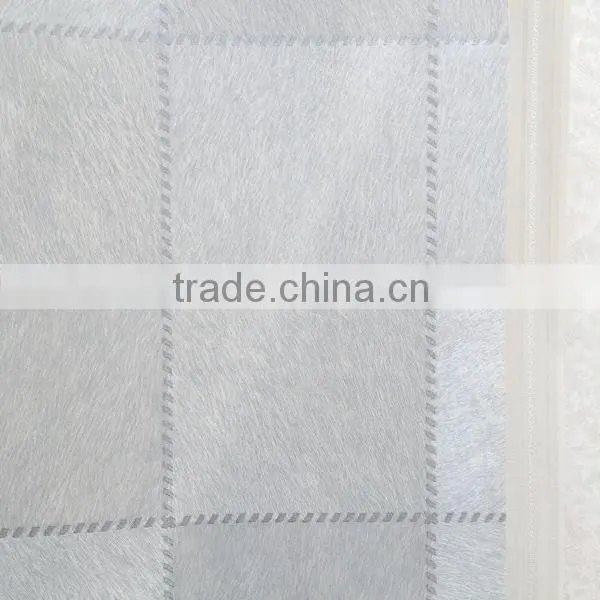hand sewing leather effect vinyl wallpaper