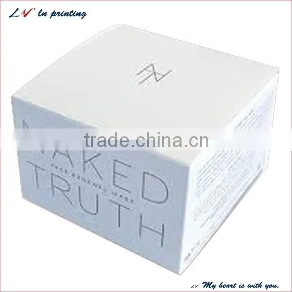 high quality white cardboard cosmetic box in shanghai