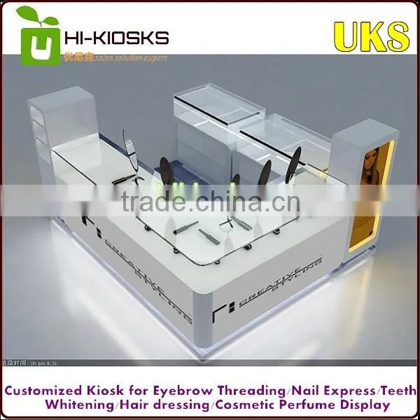 Unique hair accessories display showcase | hair accessories display stand | hair extension kiosk for sale