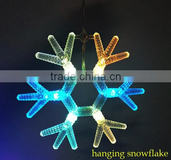 hanging led strings light with snowflake CE ROHS