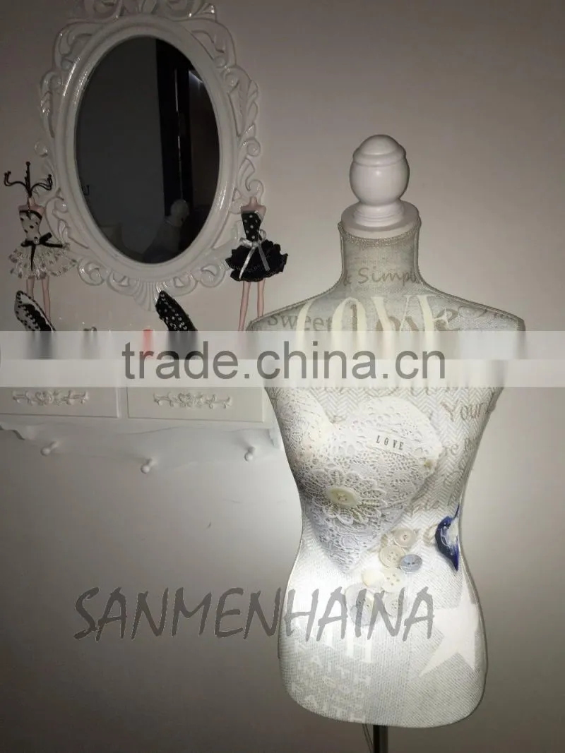 heart and button printing elastic fabric Female Mannequin