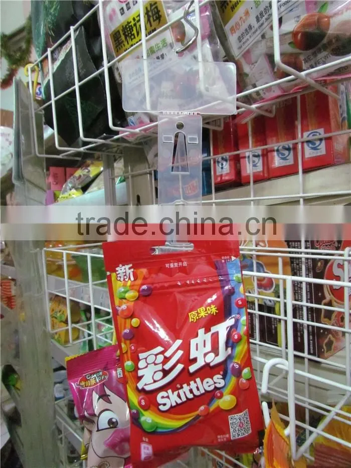 FLD-G21 supermarket esay operate plastic clip strip hanging goods