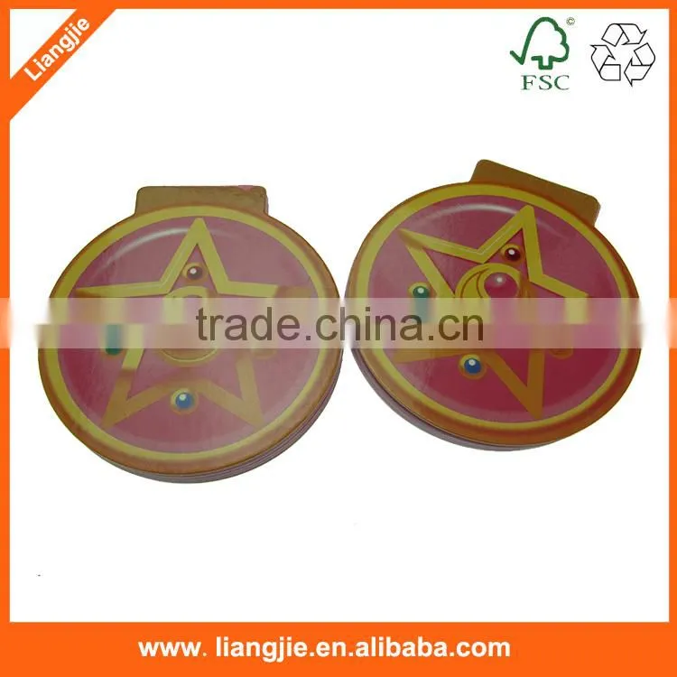 round shape memo pad,cmyk round memo pad,die cut memo pad