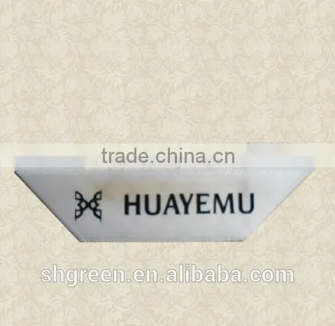 Mitre fold surcoat neckline printing label