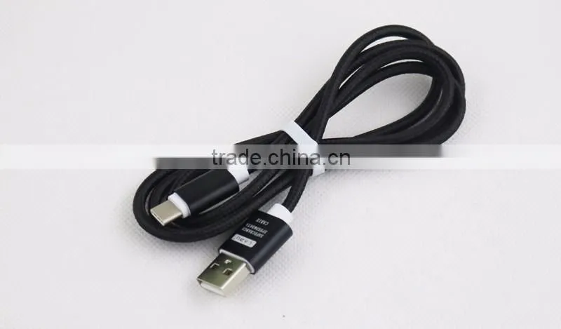 USB 3.0 smartphone data cable Metal Nylon Woven USB Cable type c usb cable