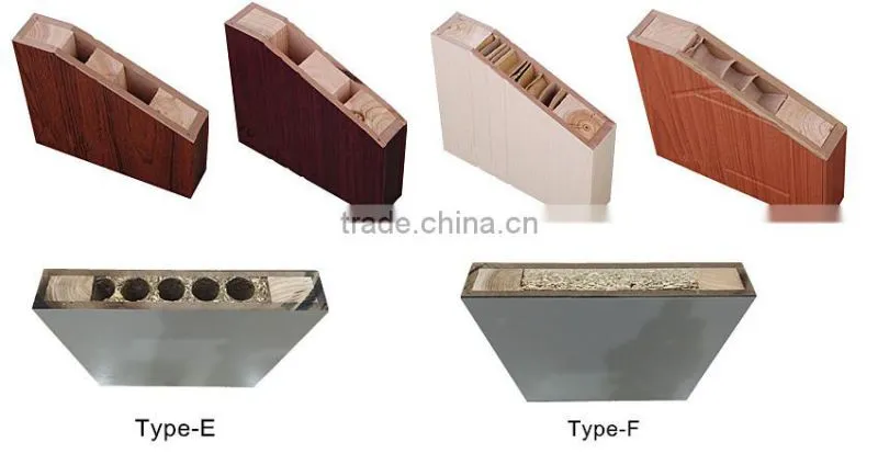 Simple style PVC wooden interior door for modern house design
