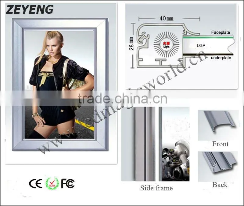 Acrylic sheet LED Display Board Light Frame