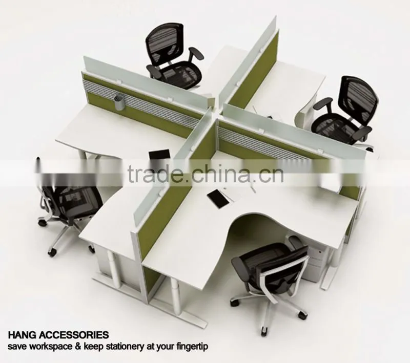 modular wooden antique office desks for 6 person workstation (T8-Series)