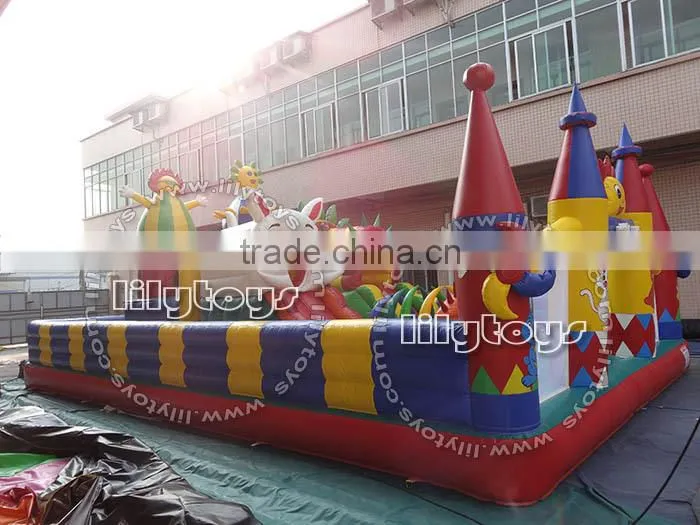 Large playful inflatable amusement park games for adults/ inflatable interactive adult game