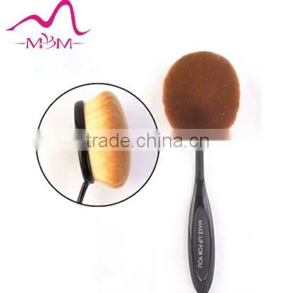 High quality 10 pcs Private label Toothbrush Shape Oval Cosmetic Brushes Makeup Brushes
