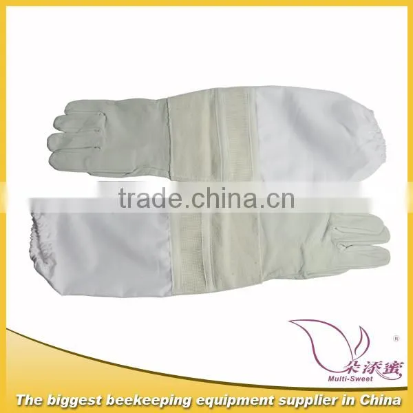 2014 Best quality Ventilate beekeeper cotton gloves/safety beekeeper gloves for beekeeper tool