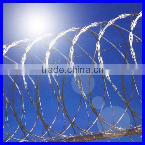 2015 hot sales!!! high quality powder coated razor barbed wire for sale