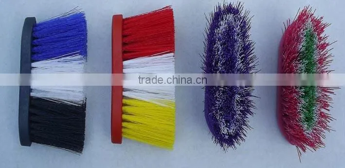grooming tool plastic back horse dandy brush