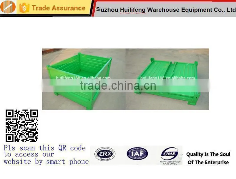 collapsible metal sheet container for Industrial warehouse & conveying