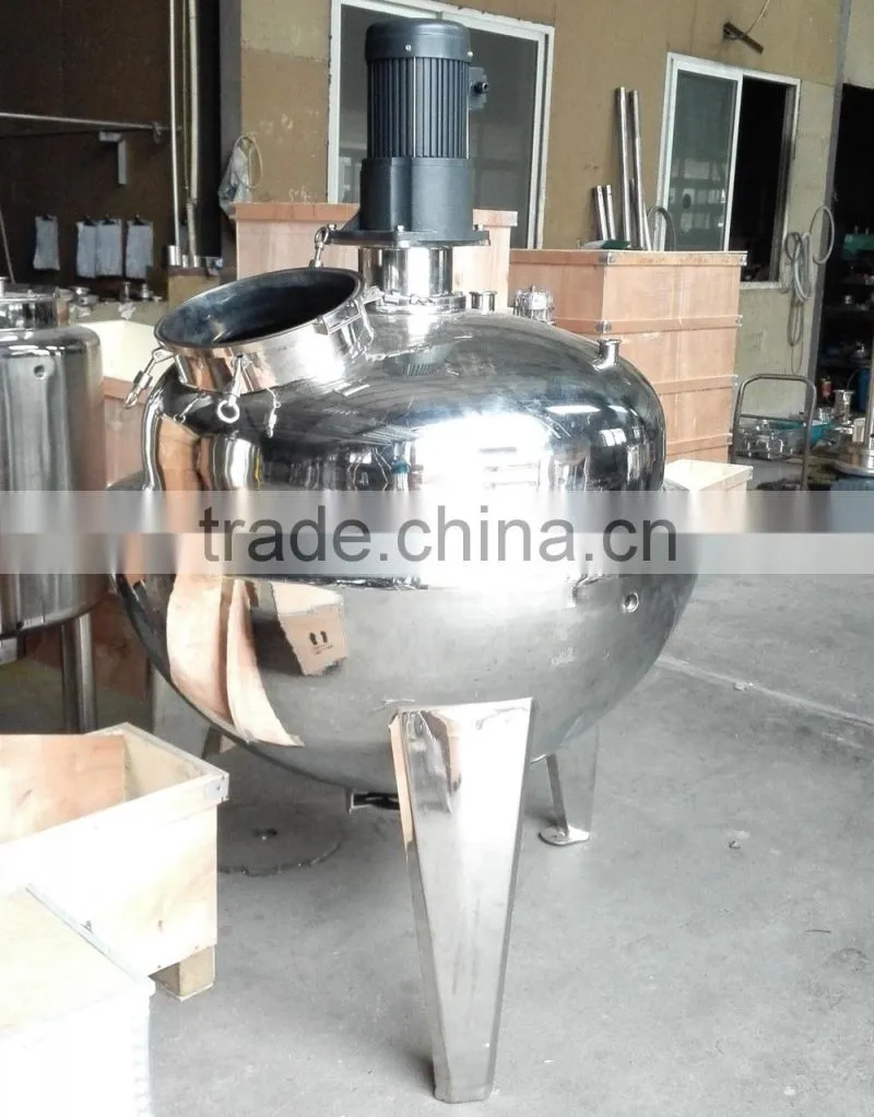 500L electric steam heating jacketed kettle vessel