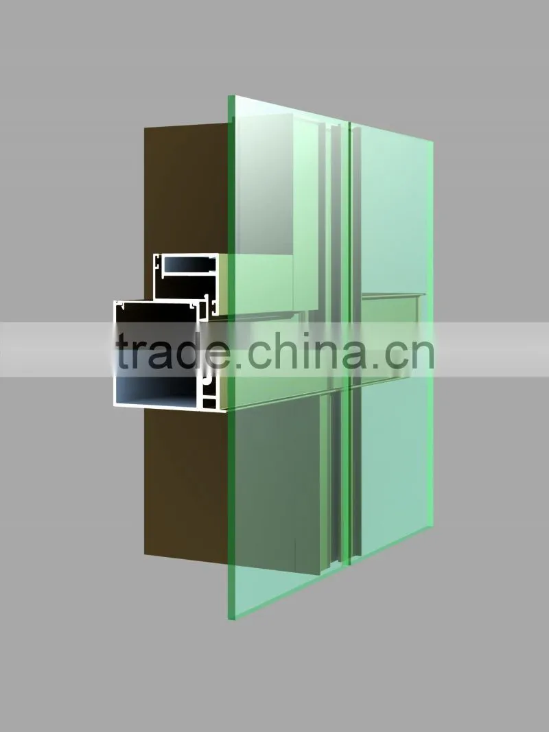 High quality best price reflection glass aluminium curtain wall