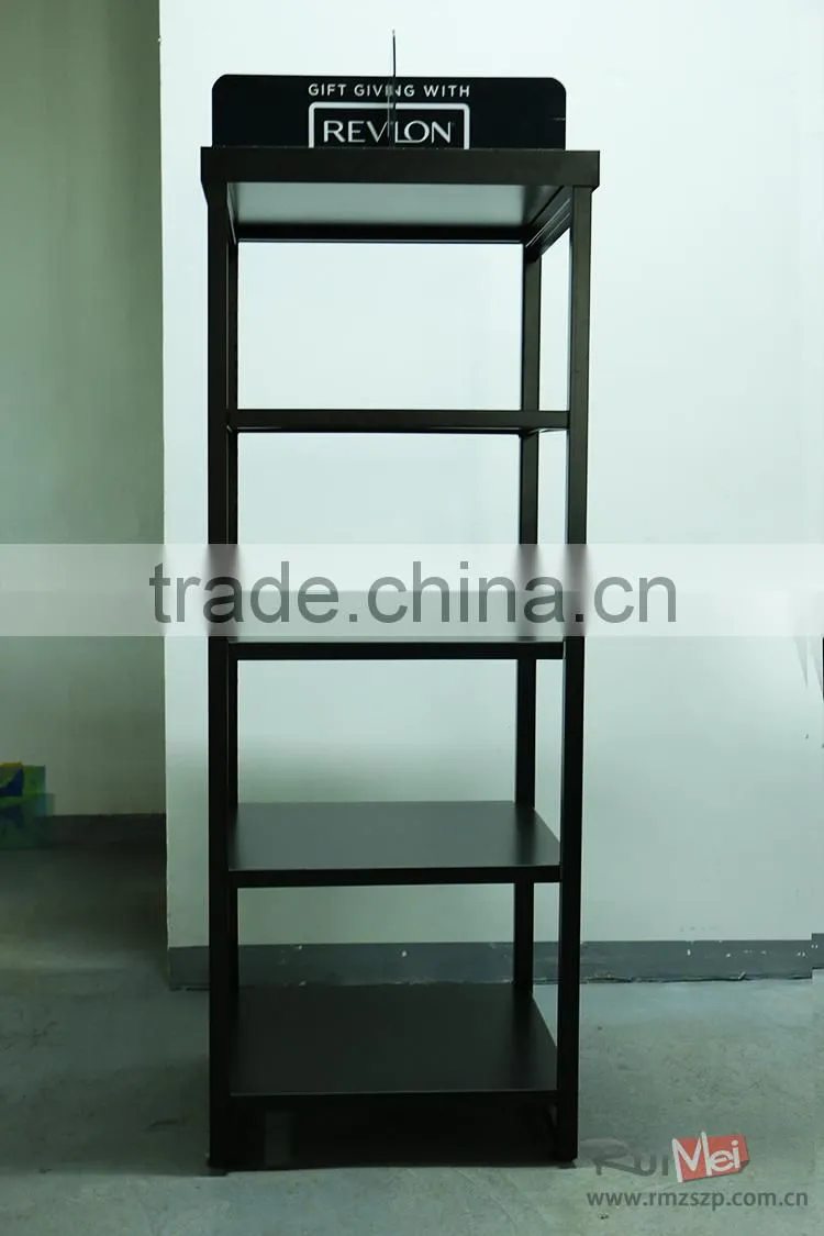 5-tire solid black metal beer glass rack