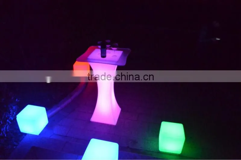 Plastic Glowing cool led bar counter Multi Color Change party led table desk