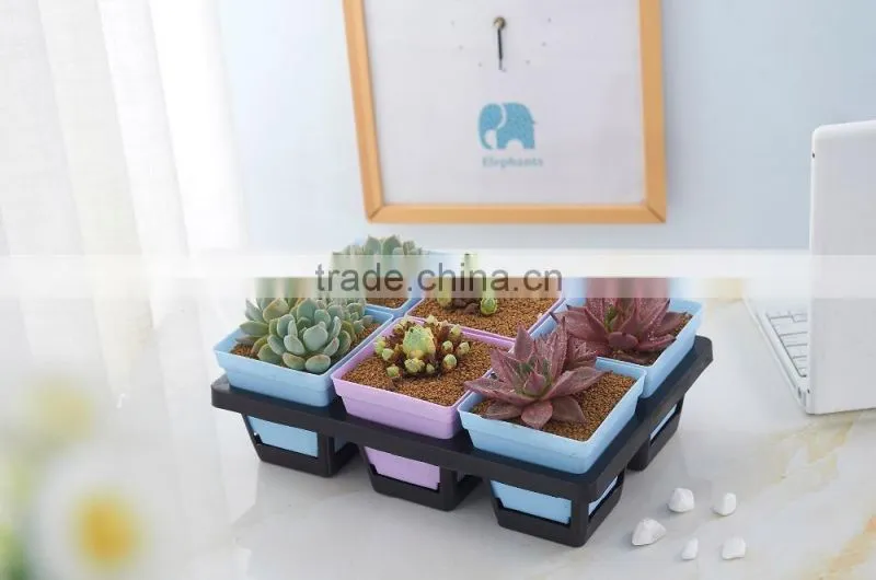 Plastic Flower Pot Rack -6 Grid