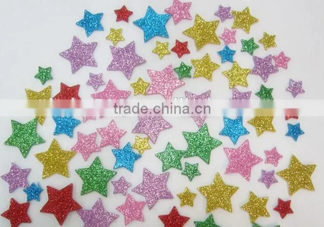 EVA foam glitter educational heart toy kit ,diy EVA foam material kit,wholesalse diy eva products