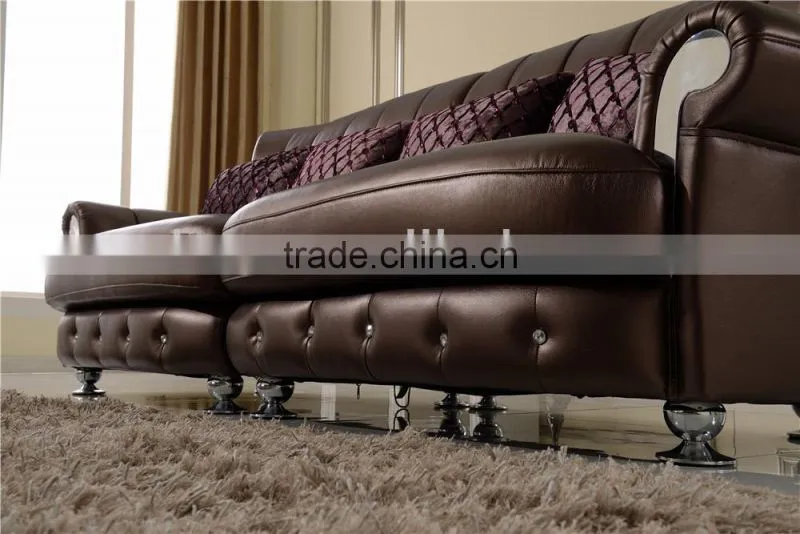 2015 home living room furniture leather sofa